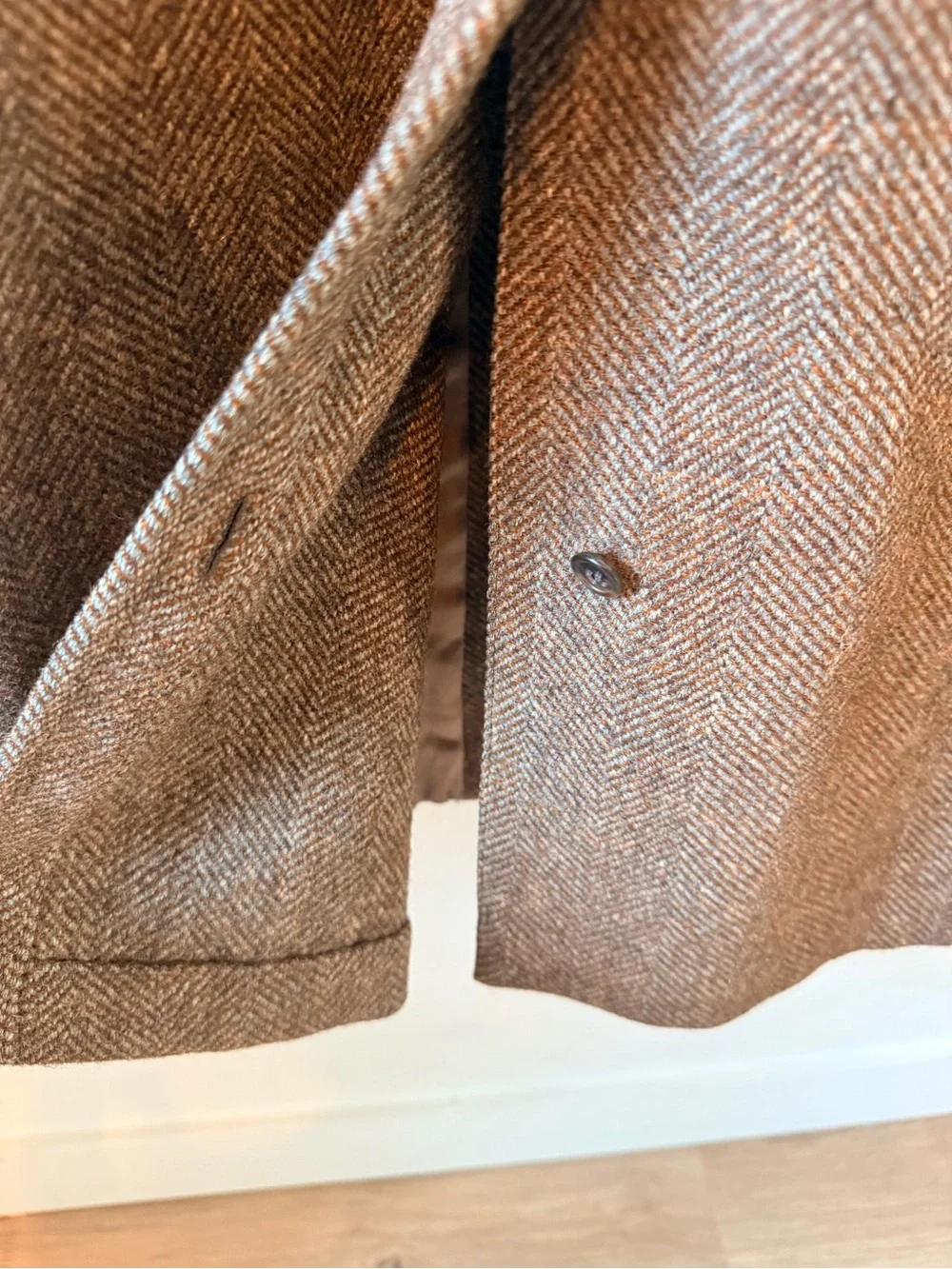 Brooks Brothers Brown Herringbone Trench Coat